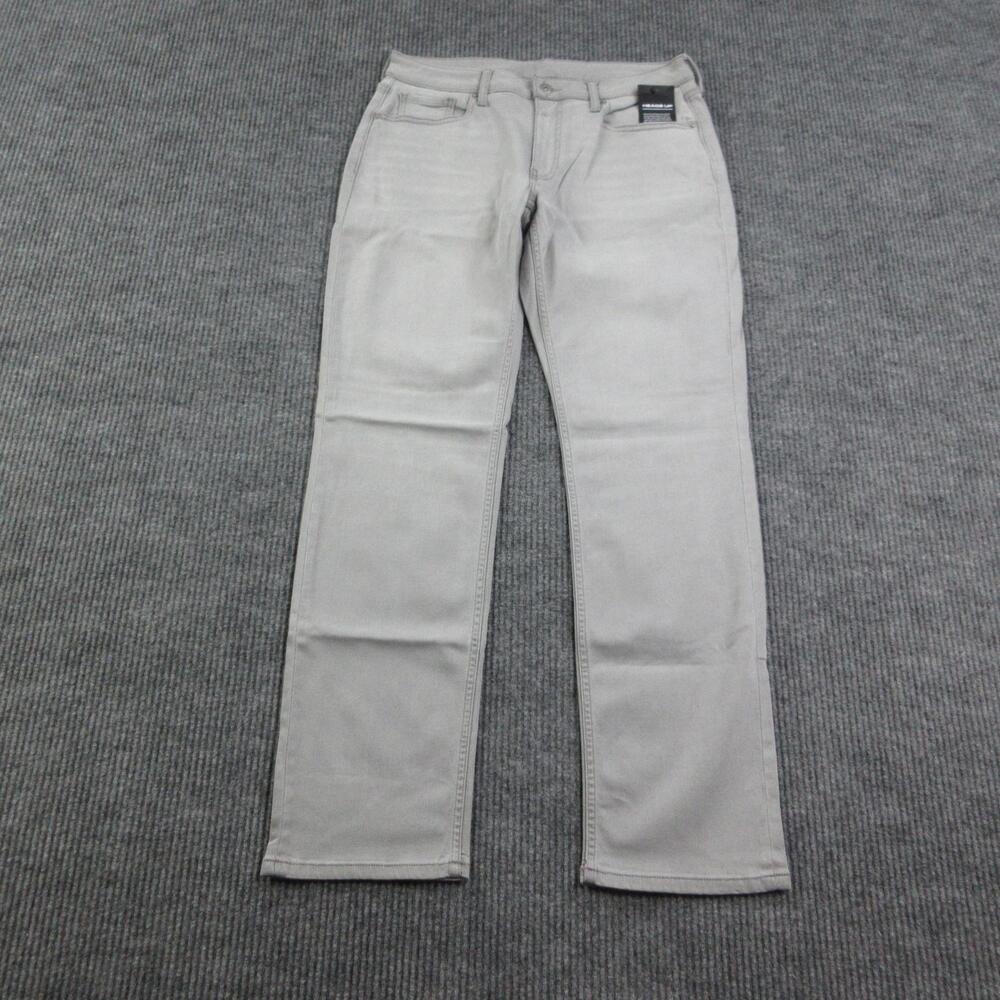 True Classic Jeans Mens 32x32 Gray Straight Regular Stretch Denim 33x32.5* NWT